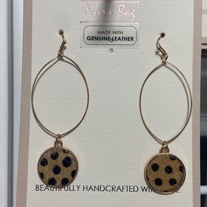 Genuine leather earrings‎